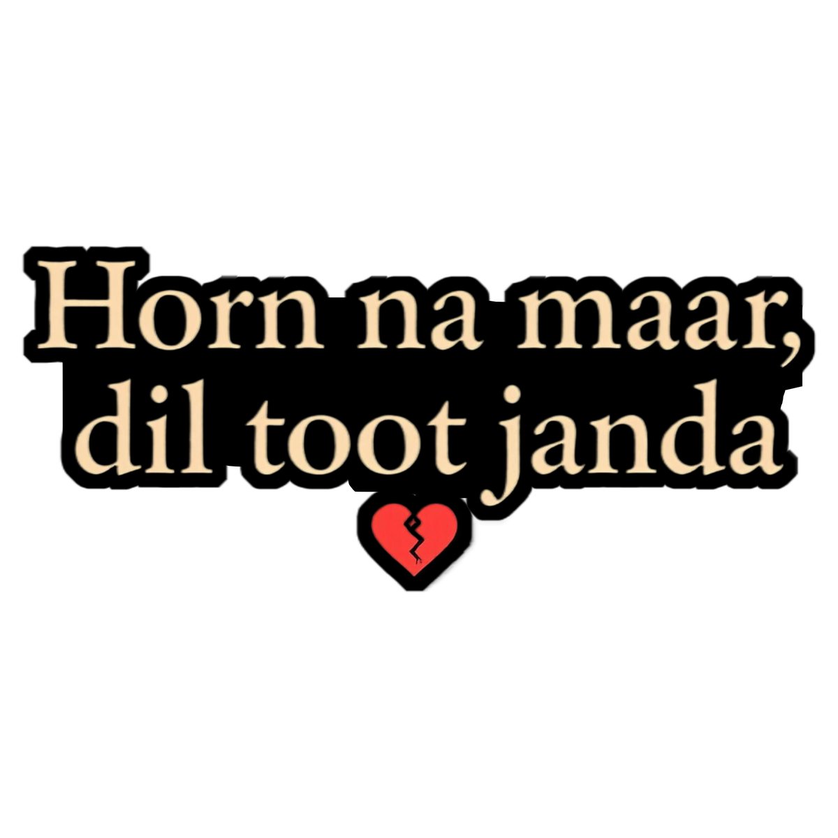 Horn Na Maar Dil Toot JandaBumper Sticker