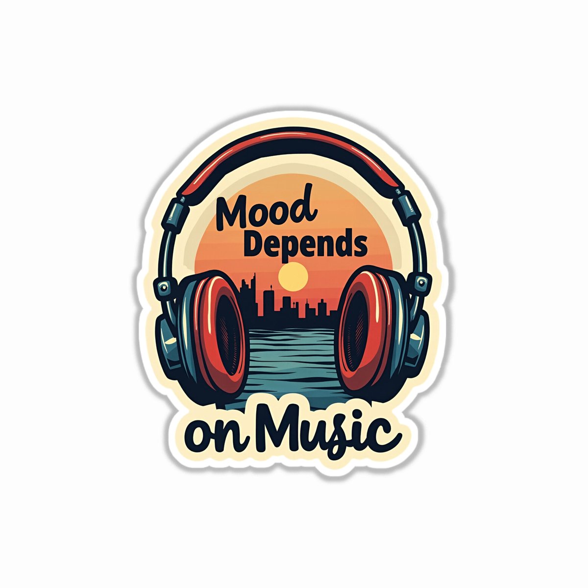 Mood Depends On Music Bumper Sticker