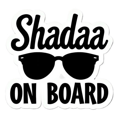 Shadaa On Board Bumper Sticker