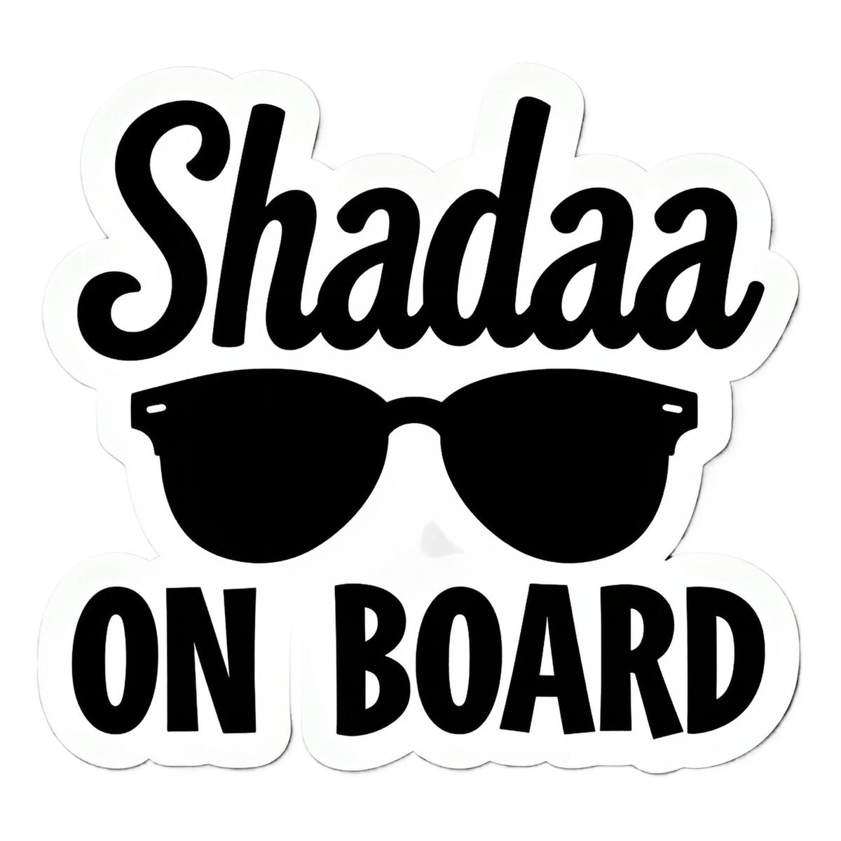 Shadaa On Board Bumper Sticker