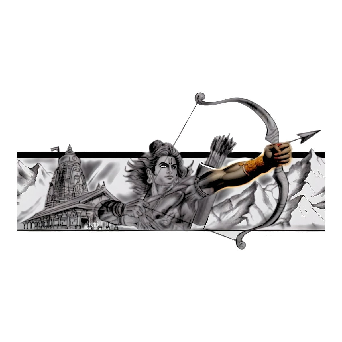 Shree Ram Ayodhya Long Bumper Sticker