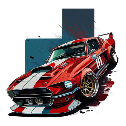 Red Super Car Bumper Sticker
