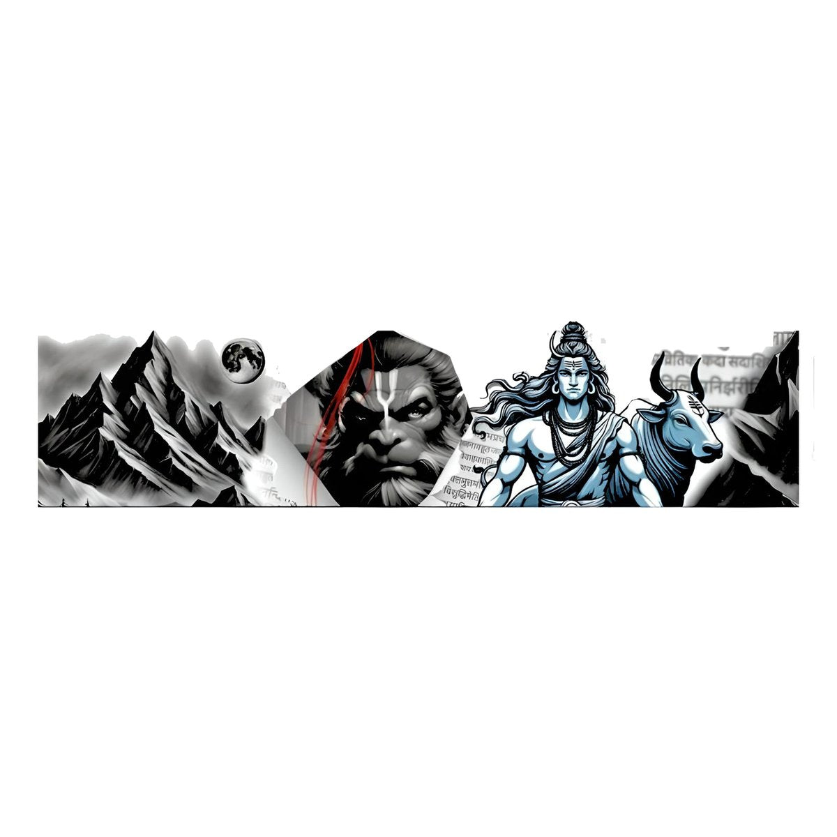Shiva and Hanuman ,Kedarnath  Bumper Sticker