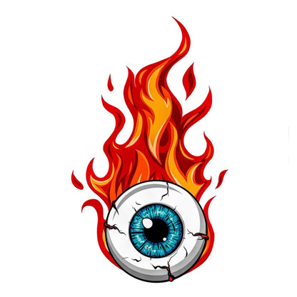 Eye on Fire cutout Bumper Sticker