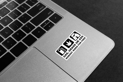 Gas Grass Ass Premium Vinyl Stickers