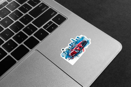 Red Lexus Cityscape Premium Vinyl Stickers