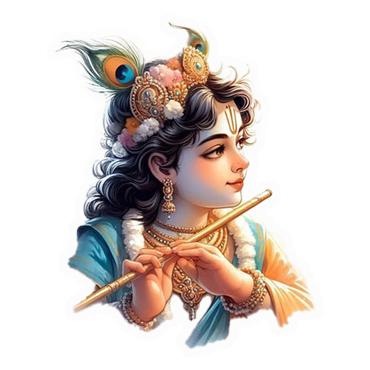 Krishna Flute Gaze Premium Vinyl Stickers
