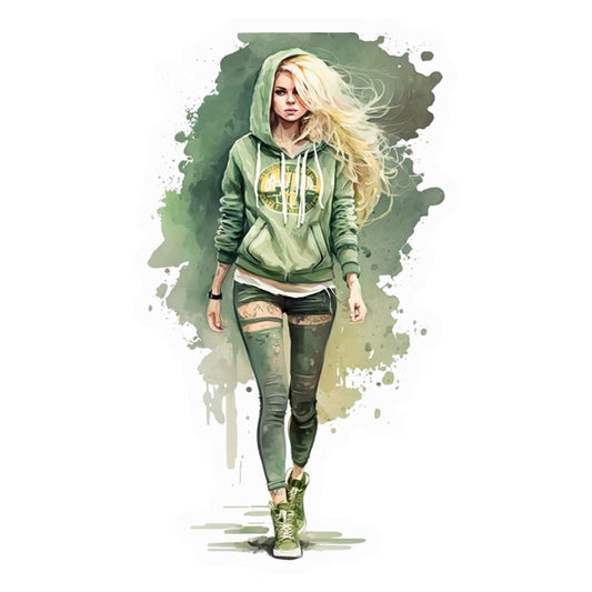 Blonde Hoodie Style Premium Vinyl Stickers