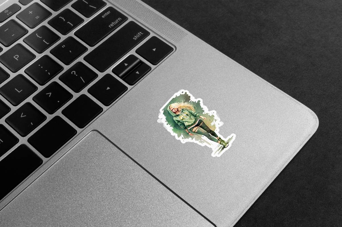 Blonde Hoodie Style Premium Vinyl Stickers