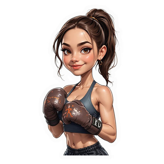 Girl Boxer Strength Premium Vinyl Stickers
