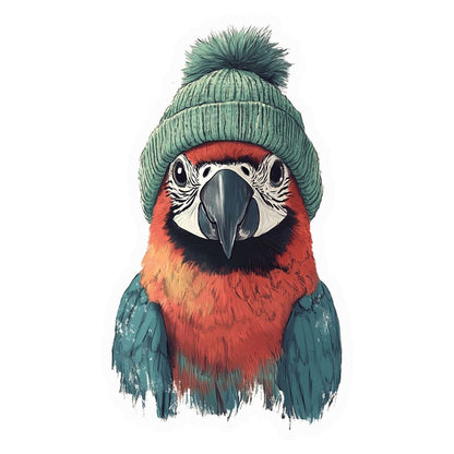 Beanie Parrot Cool Premium Vinyl Stickers