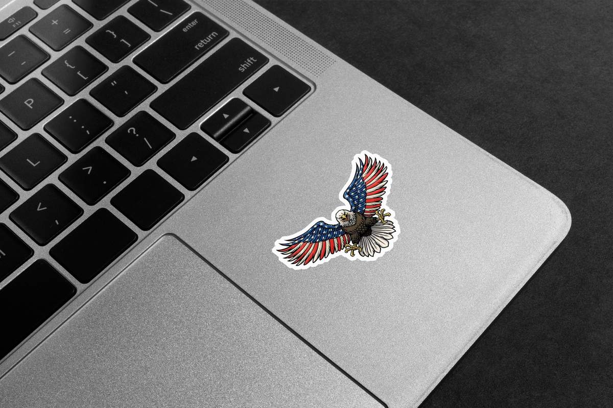American Flag Eagle Flight Premium Vinyl Stickers