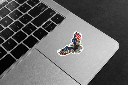American Flag Eagle Flight Premium Vinyl Stickers