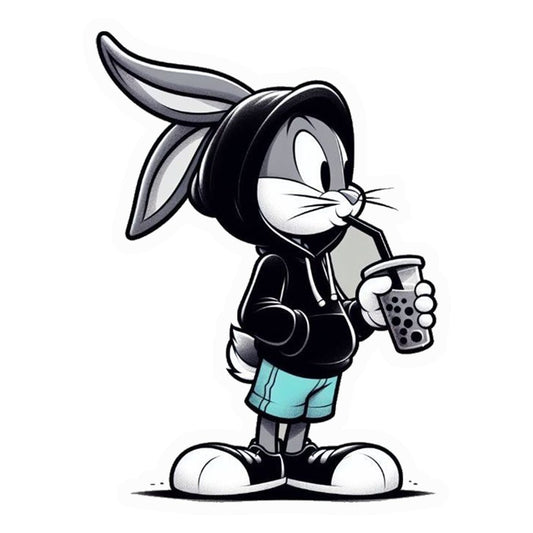 Bugs Bunny Bubble Tea Premium Vinyl Stickers