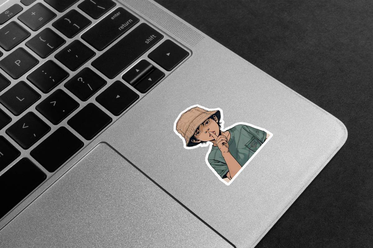 Shush Quiet Boy Premium Vinyl Stickers