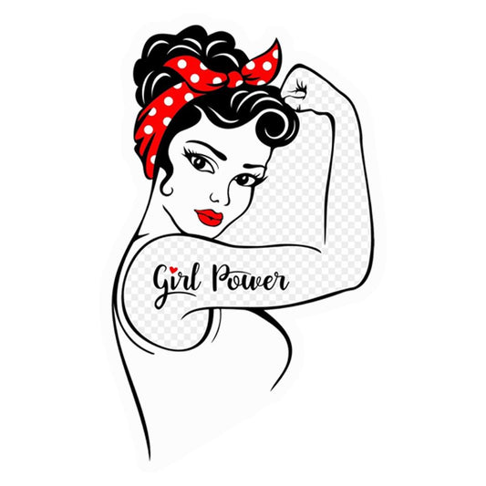 Girl Power Rosie Riveter Premium Vinyl Stickers
