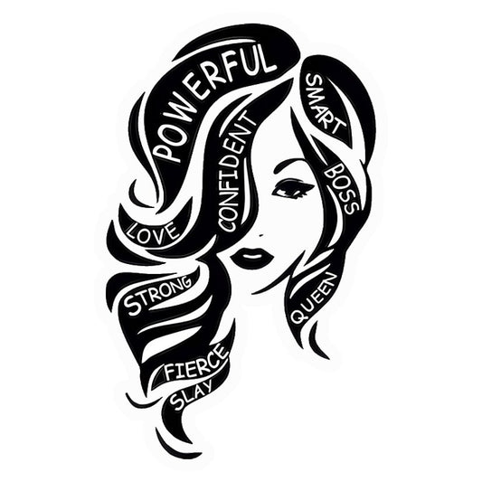 Powerful Woman Word Art Premium Vinyl Stickers