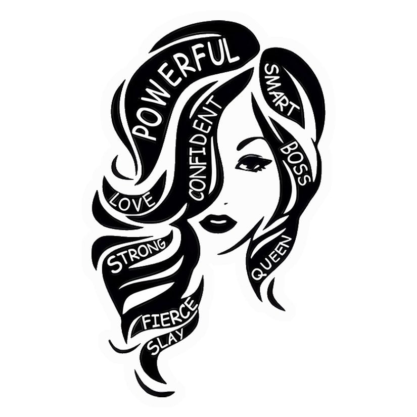 Powerful Woman Word Art Premium Vinyl Stickers