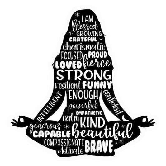 Blessed Woman Silhouette Premium Vinyl Stickers