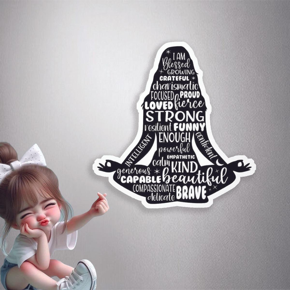 Blessed Woman Silhouette Premium Vinyl Stickers