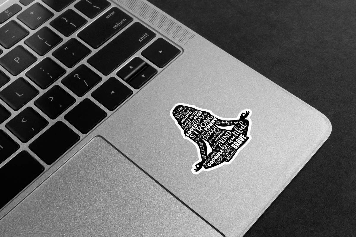 Blessed Woman Silhouette Premium Vinyl Stickers