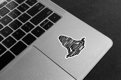 Blessed Woman Silhouette Premium Vinyl Stickers