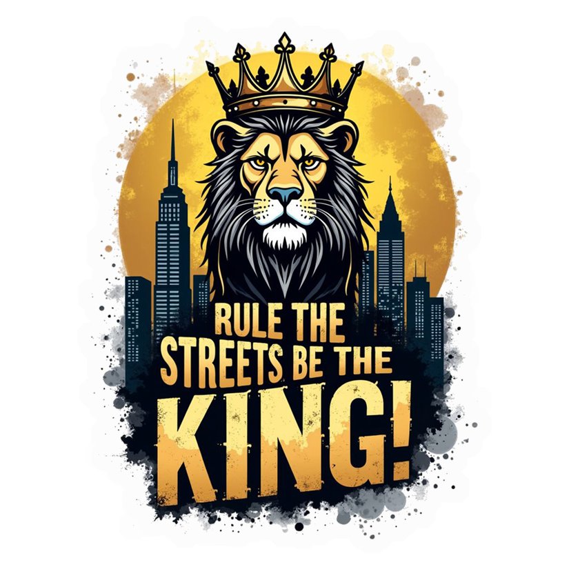 Rule The Streets King Premium Vinyl Stickers