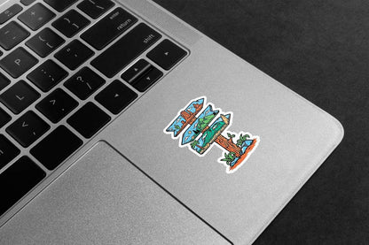 Nature Destinations Sign Premium Vinyl Stickers