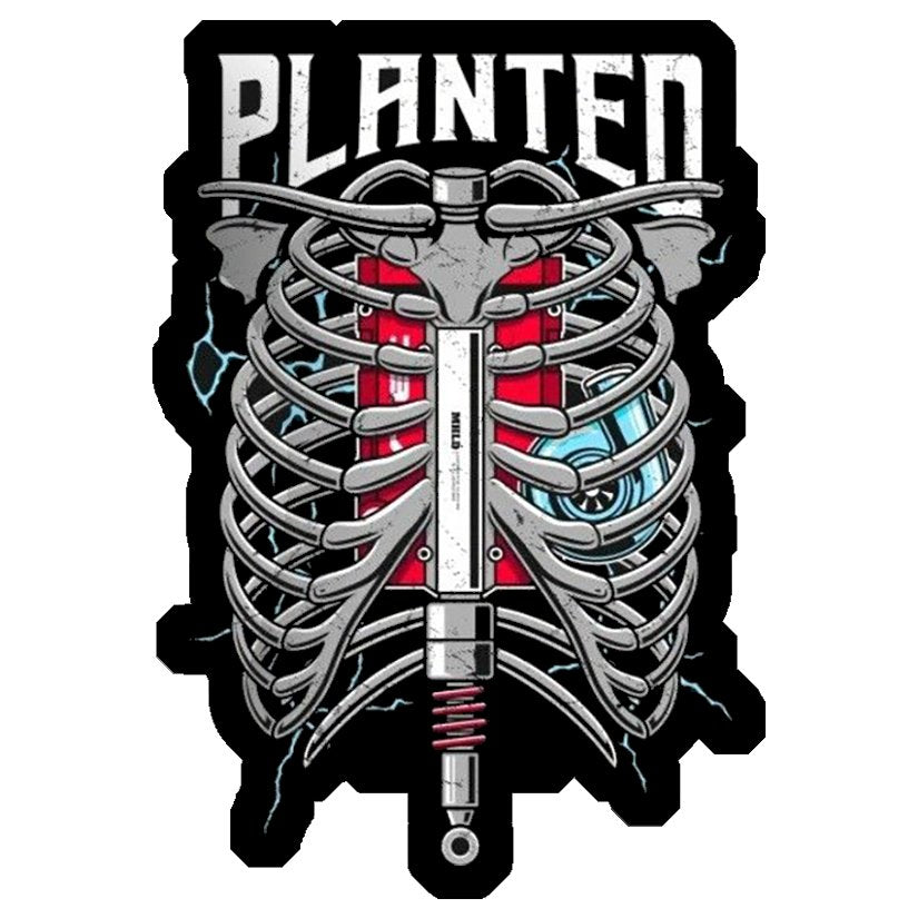 Planted Engine Ribcage Premium Vinyl Stickers