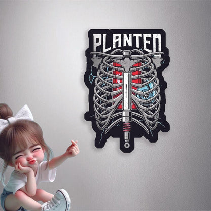 Planted Engine Ribcage Premium Vinyl Stickers