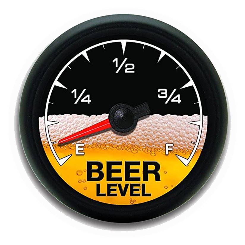 Beer Level Gauge Premium Vinyl Stickers