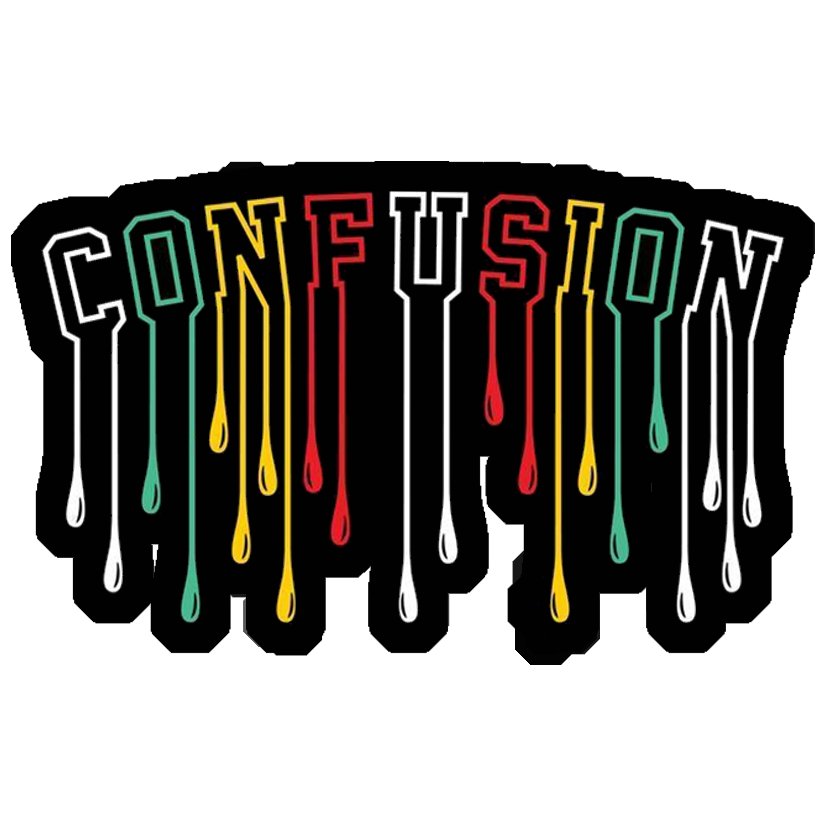 Confusion Drip Style Premium Vinyl Stickers