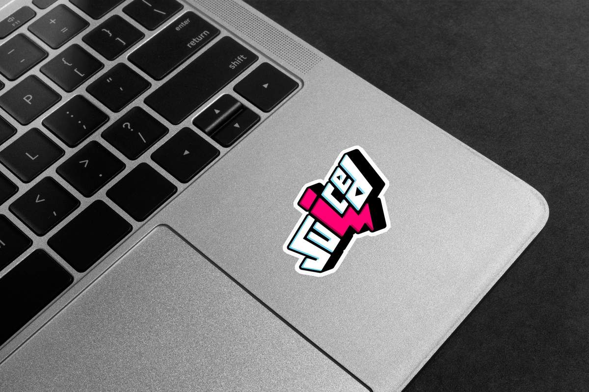 Juiced Power Bolt Premium Vinyl Stickers