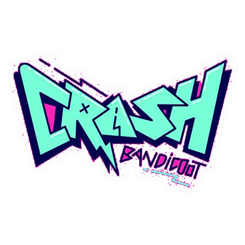Crash Bandicoot Logo Premium Vinyl Stickers