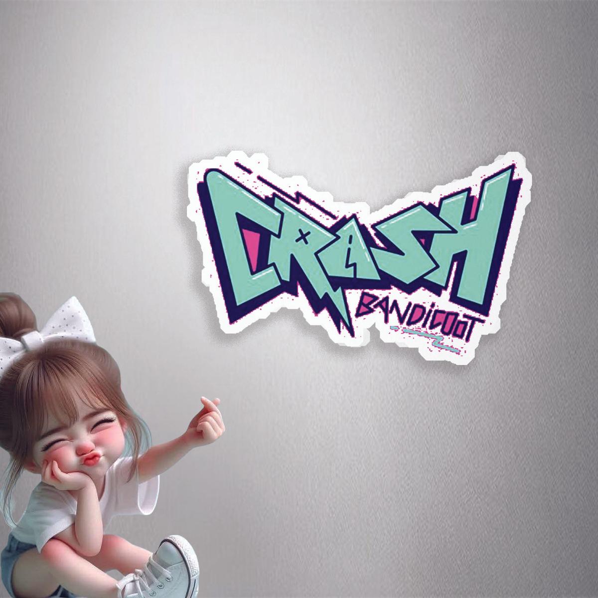 Crash Bandicoot Logo Premium Vinyl Stickers