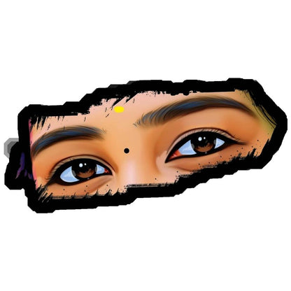 Expressive Indian Eyes Premium Vinyl Stickers