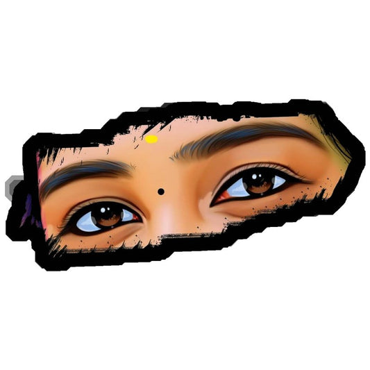 Expressive Indian Eyes Premium Vinyl Stickers