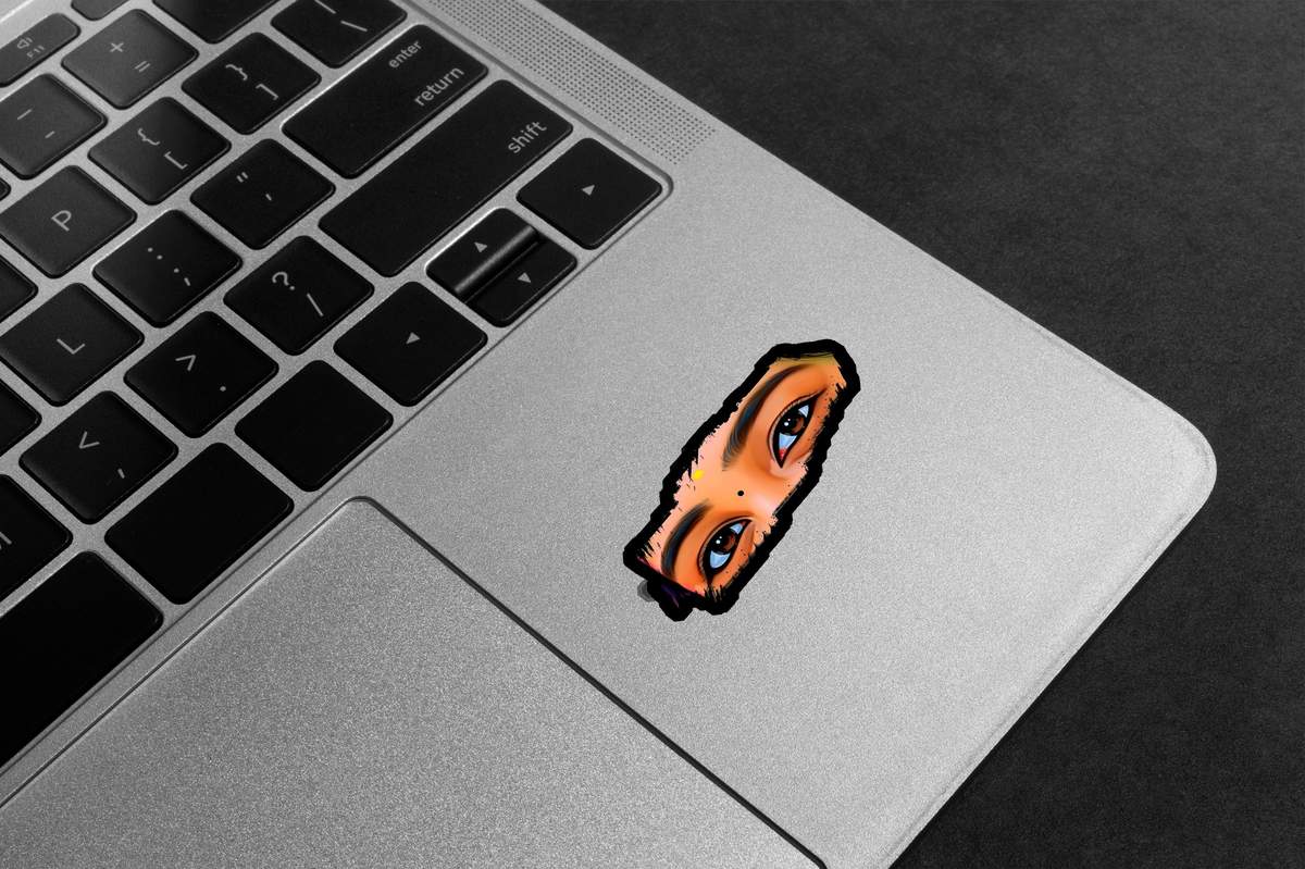 Expressive Indian Eyes Premium Vinyl Stickers