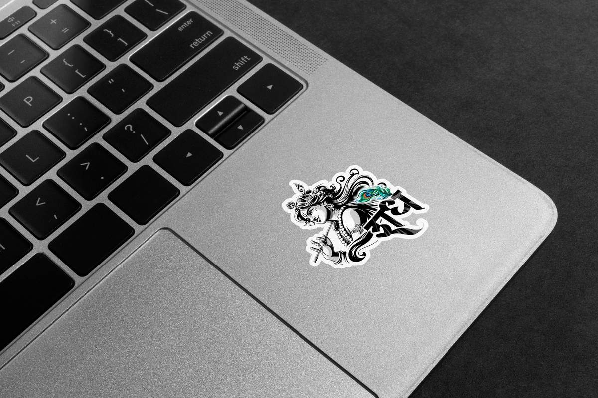 Krishna Radha Flute Premium Vinyl Stickers