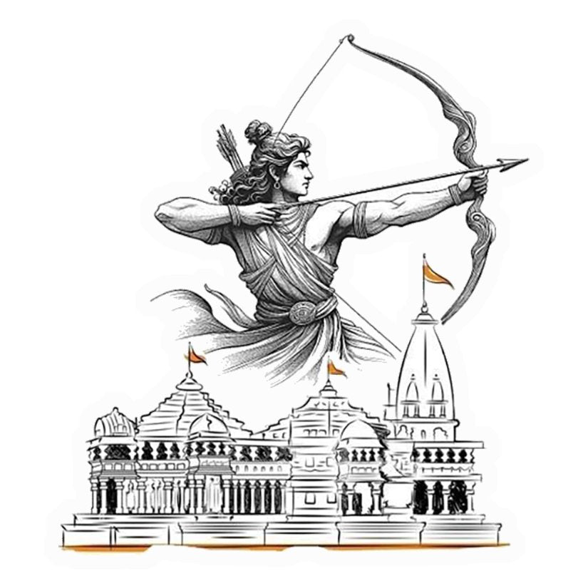 Lord Ram Temple Premium Vinyl Stickers