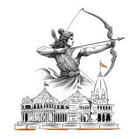 Lord Ram Temple Premium Vinyl Stickers