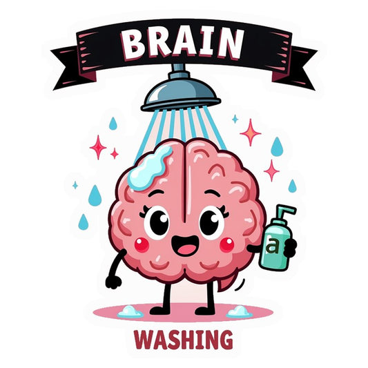 Brain Washing Humour Premium Vinyl Stickers