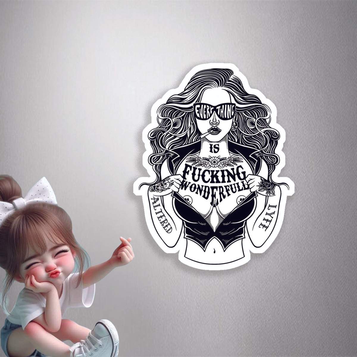 F***ing Wonderful Life Premium Vinyl Stickers