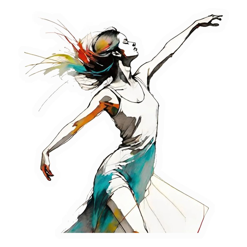 Abstract Dancer Art Premium Vinyl Stickers