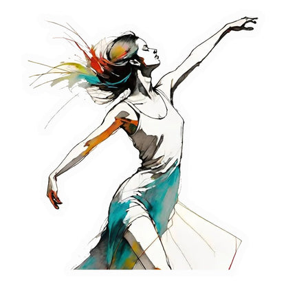 Abstract Dancer Art Premium Vinyl Stickers