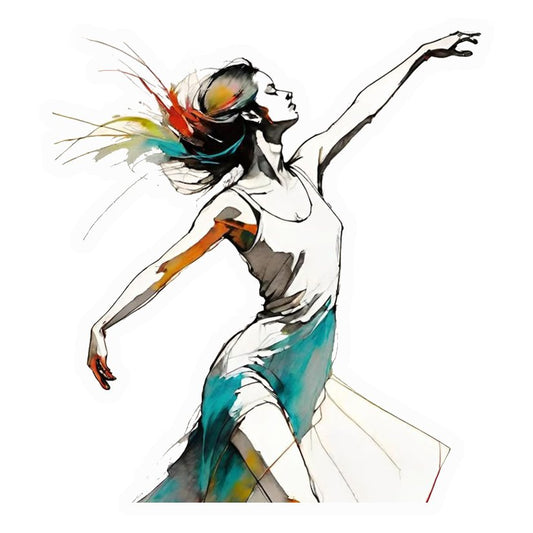 Abstract Dancer Art Premium Vinyl Stickers