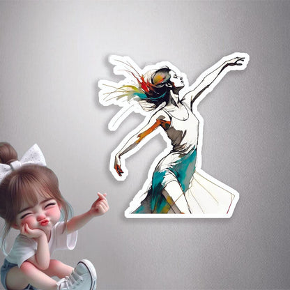 Abstract Dancer Art Premium Vinyl Stickers