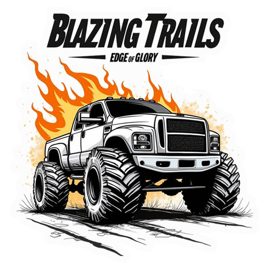 Blazing Trails Truck Premium Vinyl Stickers