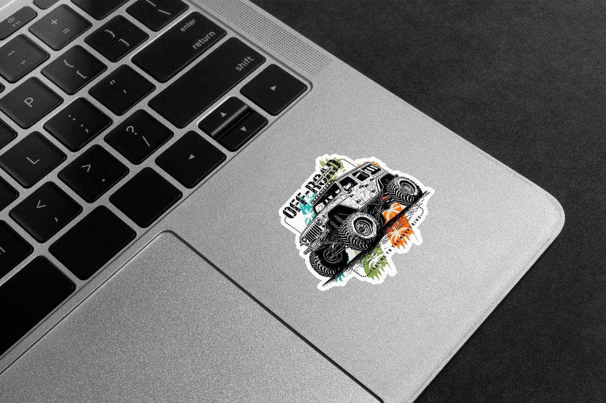 Off-Road Mountains Jeep Premium Vinyl Stickers