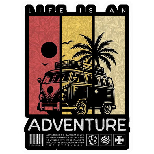 Life Is Adventure Van Premium Vinyl Stickers